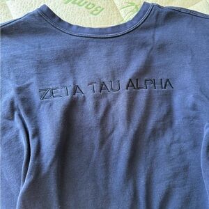 Zeta Tau Alpha embroidered sweatshirt